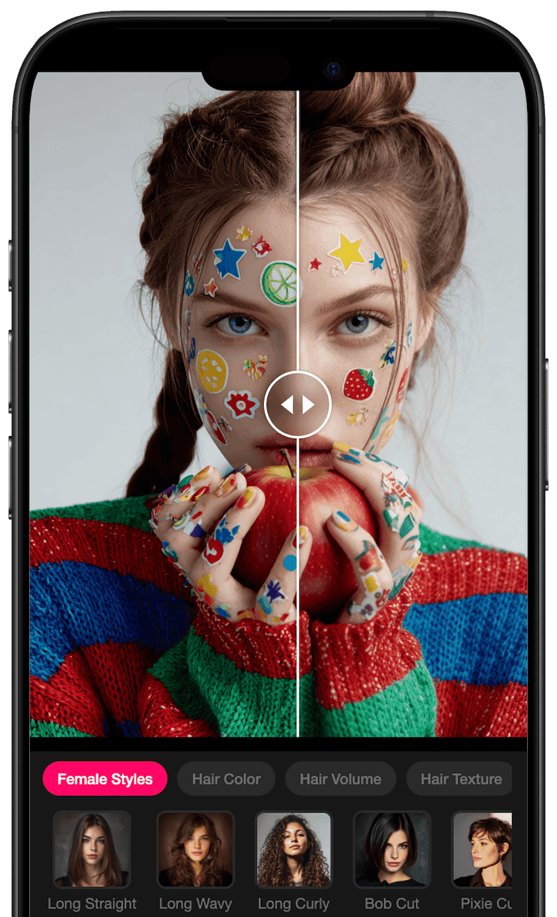HairWow editor preview